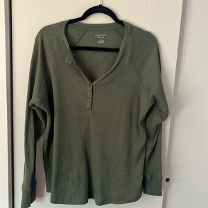 American Eagle Waffle Henley top